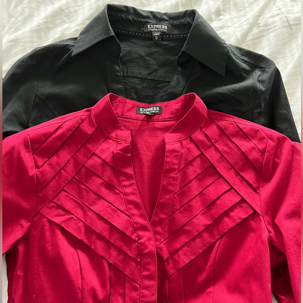 2 Express Shirts Button Down Essential Stretch Xs… - image 1